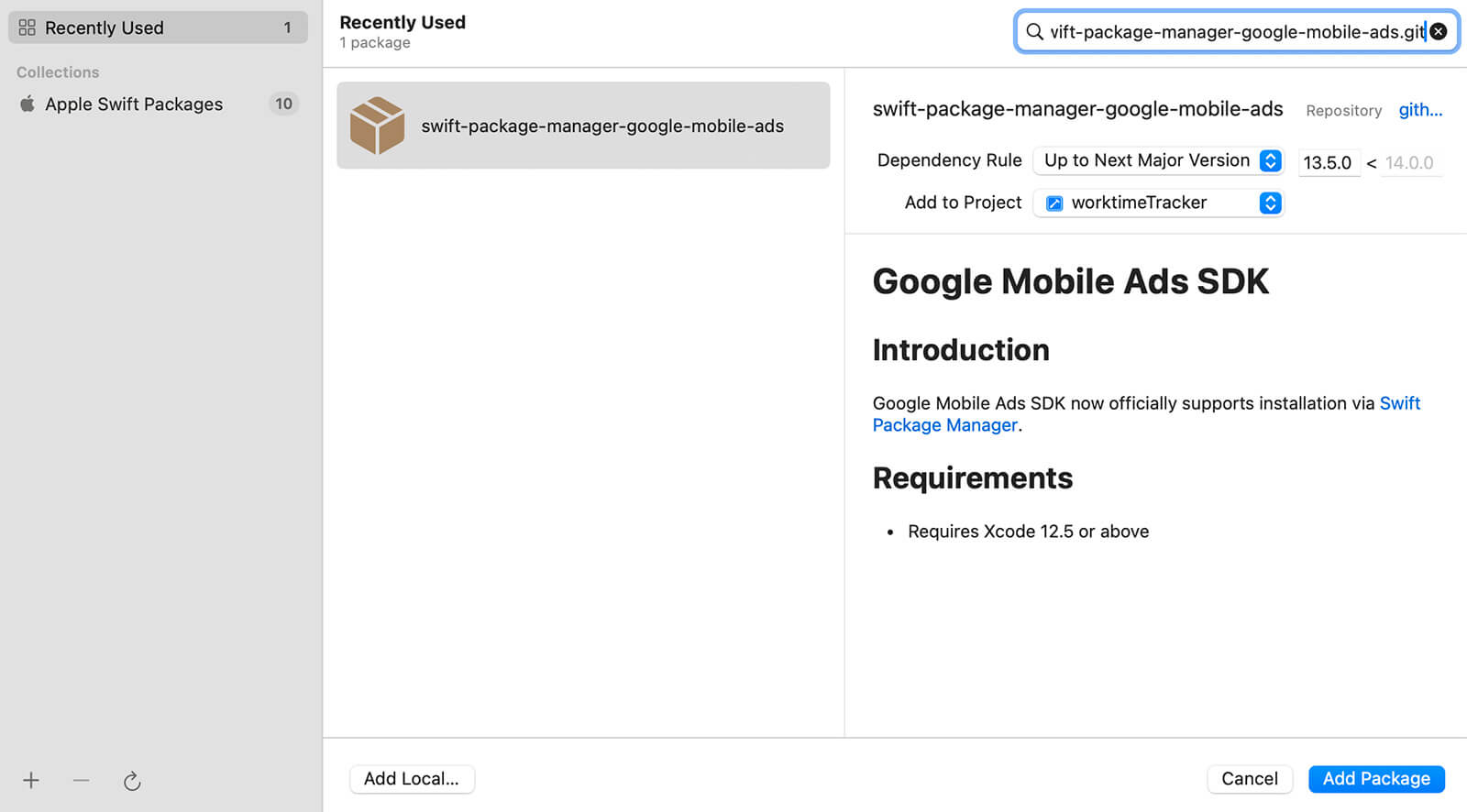 Установка Google Mobile Ads SDK